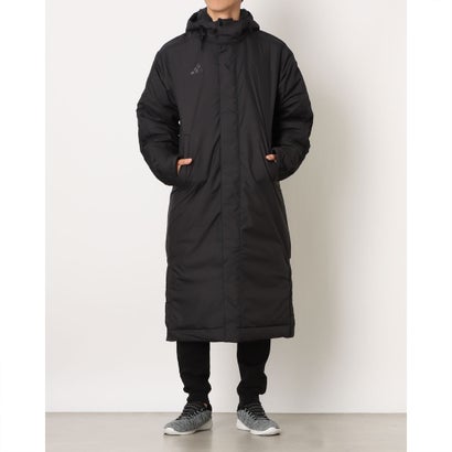 アディダス adidas メンズ ベンチコート スリーストライプス ルーズフィット ロング ボアコート KA1304 (ブラック/ブラック)