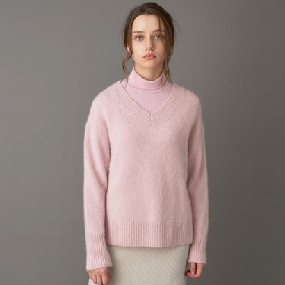 ドレステリア DRESSTERIOR アルパカブレンドVネックニット （ピンク(071)）のサムネイル