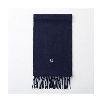 フレッドペリー FRED PERRY FRED PERRY マフラー C4126 ウール ロゴ （608/NAVY/ネイビー）