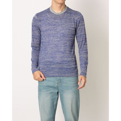 モードフルーレ MODE FOURRURE イタリア製メンズ長袖カットソー (ブルー)