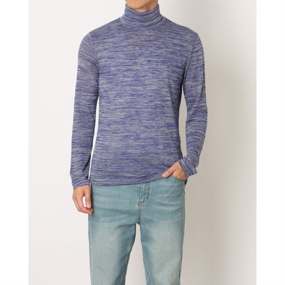 モードフルーレ MODE FOURRURE イタリア製メンズタートルカットソー (ブルー)