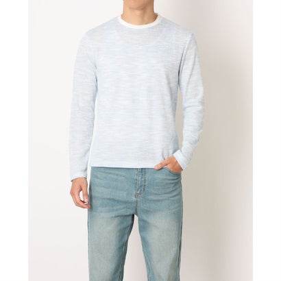 モードフルーレ MODE FOURRURE イタリア製メンズ長袖カットソー (スカイブルー)