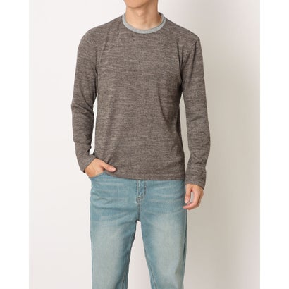 モードフルーレ MODE FOURRURE イタリア製メンズ長袖カットソー (ブラウン)