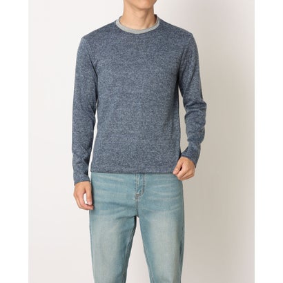 モードフルーレ MODE FOURRURE イタリア製メンズ長袖カットソー (ブルー)