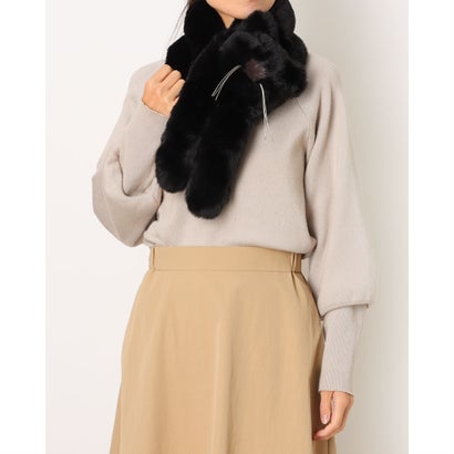 スリーフォータイム Three Four Time (キャセ)フェイクキャットマフラー （ブラック）