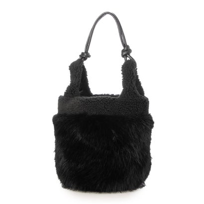 ベスジョーヤ VESGIOIA フェイクファー2WAYバッグ （ブラック）