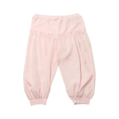 ふんわりとしたシルエットが愛らしいパンツ。柔らかな素材で肌あたりが優しく、快適な着用感。ウエストと裾のリブ仕様で動きやすさも抜群。小さなリボンとフリルが可憐なアクセントになった一枚。※当ブランドはインポートセレクト品として、FENDI・STORY LORIS・Chlo?・SIMONETTA をはじめとする複数の海外ブランドの商品を厳選して販売しております。そのため、ブランドタグや洗濯表示タグがない場合がございます。品質には問題ございませんので、安心してお買い求めください。