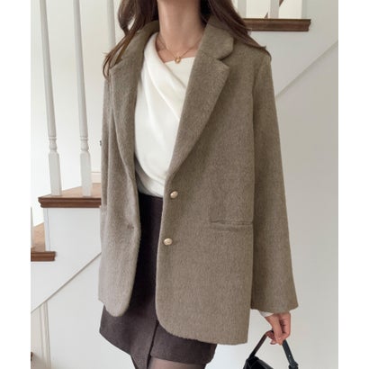 ラウアー LAUIR シャギーコートジャケット （モカ）