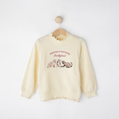 シューラルー キッズ SHOO・LA・RUE／Kids 【100-150cm】モチーフ刺繍使いスウェット （オフホワイト(003)）