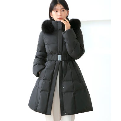 ルイルエブティック RUIRUE BOUTIQUE 洗える / 撥水加工 / 静電気防止 ｜ スタイルアップ ダウンコート ｜ アウター / ロングダウン / ロングコート （チャコールグレー）