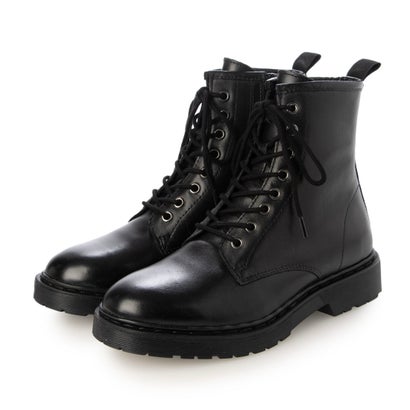 ペリウィンクル periwinkle 本革アンティーク仕上げレースブーツ （ブラック）