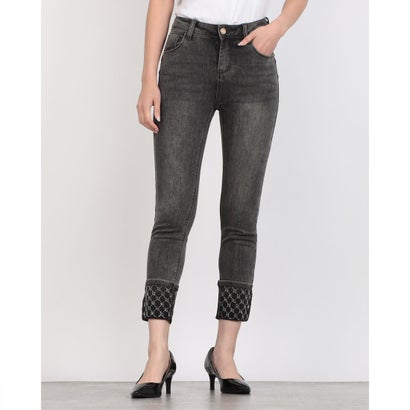 ガウディ GAUDI ロールアップスキニークロップドデニム （BLACK）