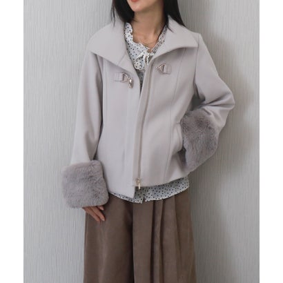 リベル モア libelle more ビット付きファーショートコート （ピンク）