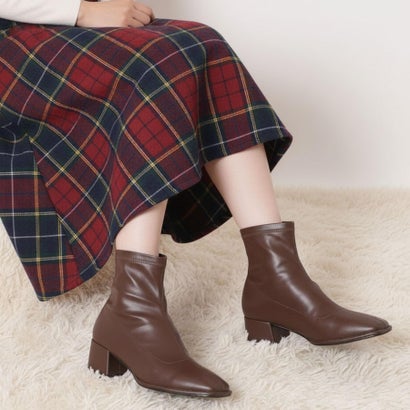 エスペランサ ESPERANZA 【EC限定カラーあり】スクエアショートブーツ レイン対応 （モカブラウン(042)）