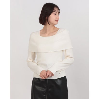 スタイルブロック STYLEBLOCK オフショルニットトップス （オフホワイト）