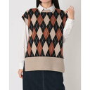 エー・エヌ・エル A.N.L アーガイルニットベスト (ベージュ)