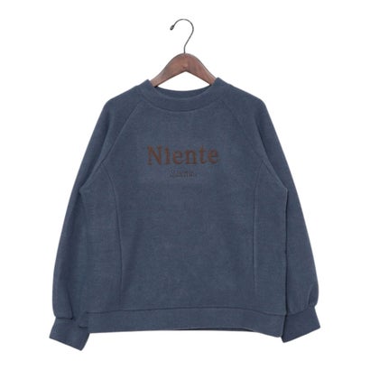 アンナニコラ Anna Nicola 立体ロゴ起毛トップス （グレイッシュブルー）