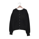 アンナニコラ Anna Nicola ラクーンブレンド2WAYニットカーディガン (ブラック)