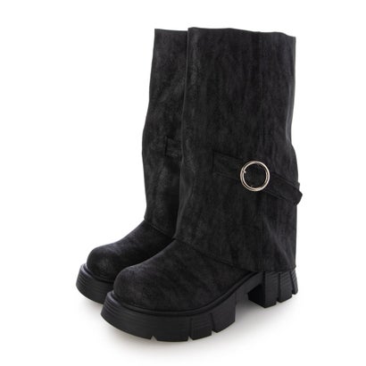 デメテル DEMETER 厚底 ボリュームソール ミドル カバーブーツ （ブラック）