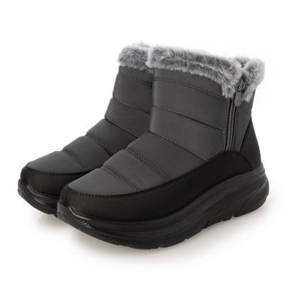 デメテル DEMETER 撥水＆防水仕様 ボリュームファー ショート スノーブーツ （グレー）