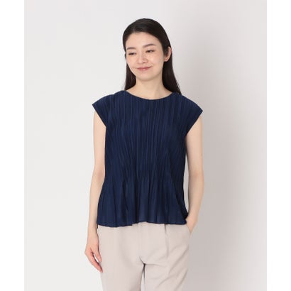 レリアン Leilian プリーツブラウス【セレモニー】 （ブルー系）