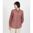 レリアン Leilian 透かしストライプブラウス (ピンク)
