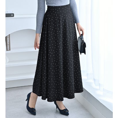 アロッタ Alotta ハイウエストマキシ丈フレアスカート （ドット柄）