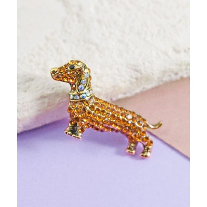 スタイロ styiro ダックスビジューブローチ （オレンジ）