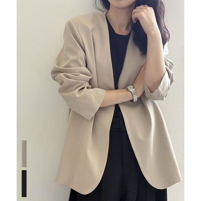 アルゴトウキョウ ARGO TOKYO No Collar Loose Jacket 21138 ノーカラールーズジャケット （ベージュ）