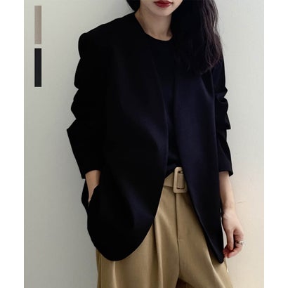 アルゴトウキョウ ARGO TOKYO No Collar Loose Jacket 21138 ノーカラールーズジャケット （ブラック）
