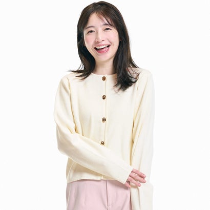 コカ coca 金ボタンニットカーディガン （Ivory）