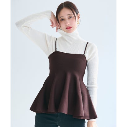 コカ coca スポンディッシュニットキャミソール （Brown）
