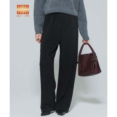 コカ coca 裏起毛ソフトスウェットワイドパンツ （Black）