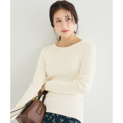 コカ coca 軽量ニット クルーネックラウンドヘム （Ivory）