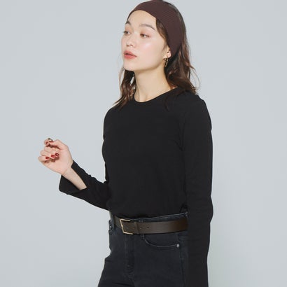 コカ coca リブクルーネックTシャツ （Black）