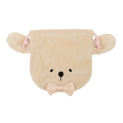 プティマイン petit main pupu&teteふわふわ巾着/L （ウスベージュ）