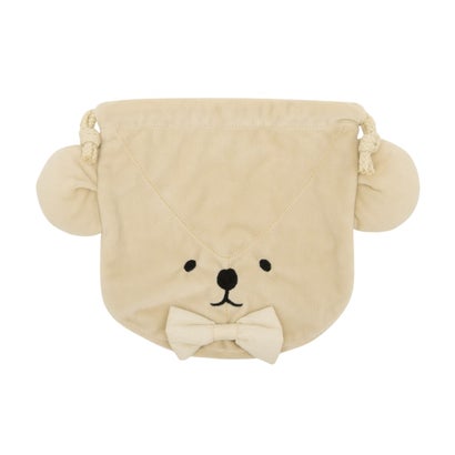 プティマイン petit main pupu&teteふわふわ巾着/L （チャ）