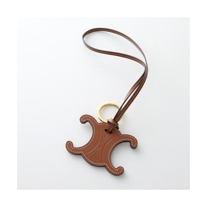 sasto　CELINE レザーキーホルダー ブラウン sasto CELINE レザーキーホルダー ブラウン sasto CELINE レザー