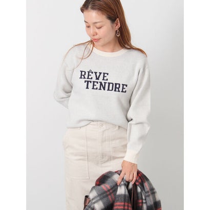 ルノンキュール Lugnoncure フロントロゴニット （オフホワイト）