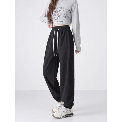 ニジブラ nijibra 裏起毛美シルエットアクティブジョガーパンツ レディースパンツ 裏起毛パンツ ウエストゴム 楽ちん 防寒対策 韓国ファッション 10代 20代 オフィススタイル 冬 秋 あったか