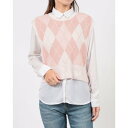 リナシメント RINASCIMENTO アーガイルニットベスト (var.Rosa Chiaro)