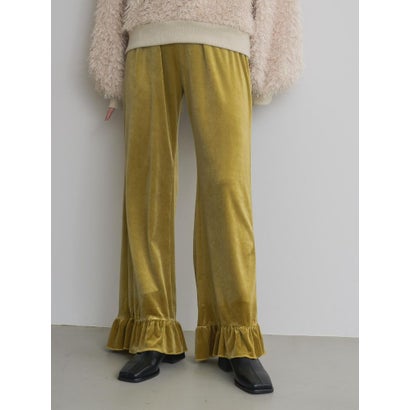 キヴィ kivi 裾フレアベロアパンツ （YEL2）