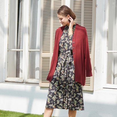 ローラ アシュレイ LAURA ASHLEY 【洗える／ジャージ素材／同柄アイテムあり】ベリーズ スペースド柄ワンピース （ブラック(119)）