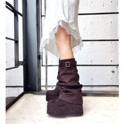 アールアンドイー R&E 【2025AW新作】【R&E】＜カバー取り外し可能！＞厚底ウェッジソールベルトカバー..