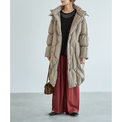 スタイルデリ STYLE DELI 【LUXE】暖か軽量◆機能中綿ギャザーロングコート （サンドベージュ）