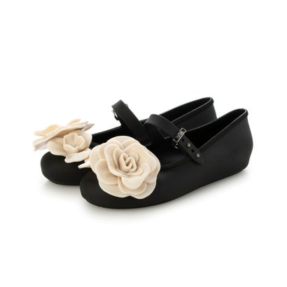メリッサ melissa MINI MELISSA SOFT BALLERINA PETALS INF （BLACK/BEIGE）