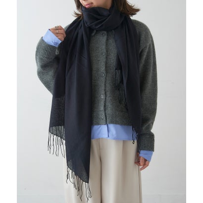 セットアップセブン SETUP7 カシミヤストール 23042 CLIR （ブラック）
