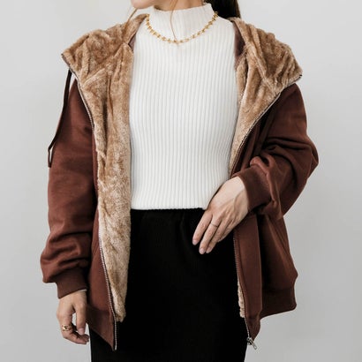 アクアガレージ aquagarage 極暖裏ボアパーカー 秋 冬 M L レディース | アクアガレージ aquagarage （ブラウン）