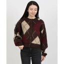 ヒューマンセカンドオケージョン Human 2nd Occasion アーガイル柄ニットカーディガン (ブラウン)