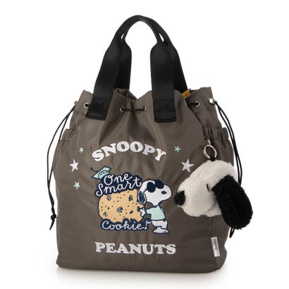 イザック Y'SACCS SNOOPYデザイン 2way巾着トート(クッキー） （グレー）